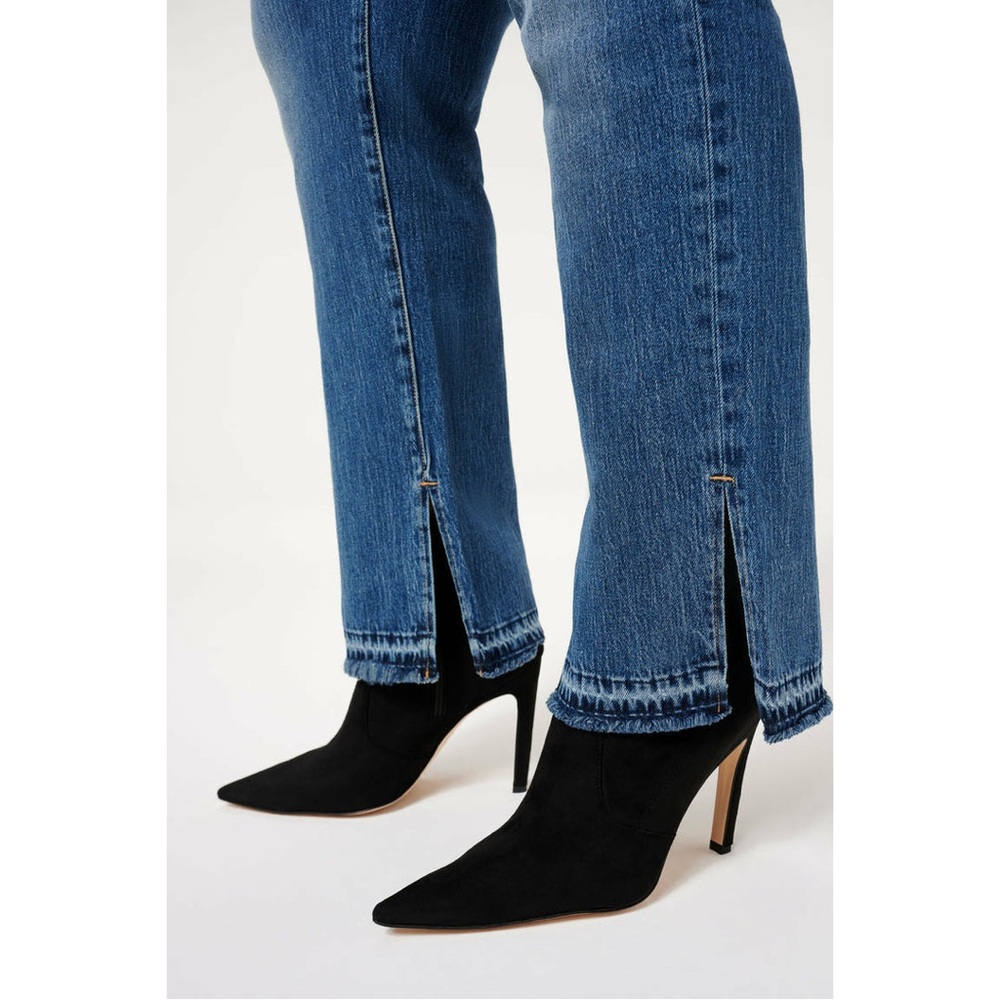 Good American Good Boy Jeans | Double Slit BLUE404 Wash - Picture 4 of 14